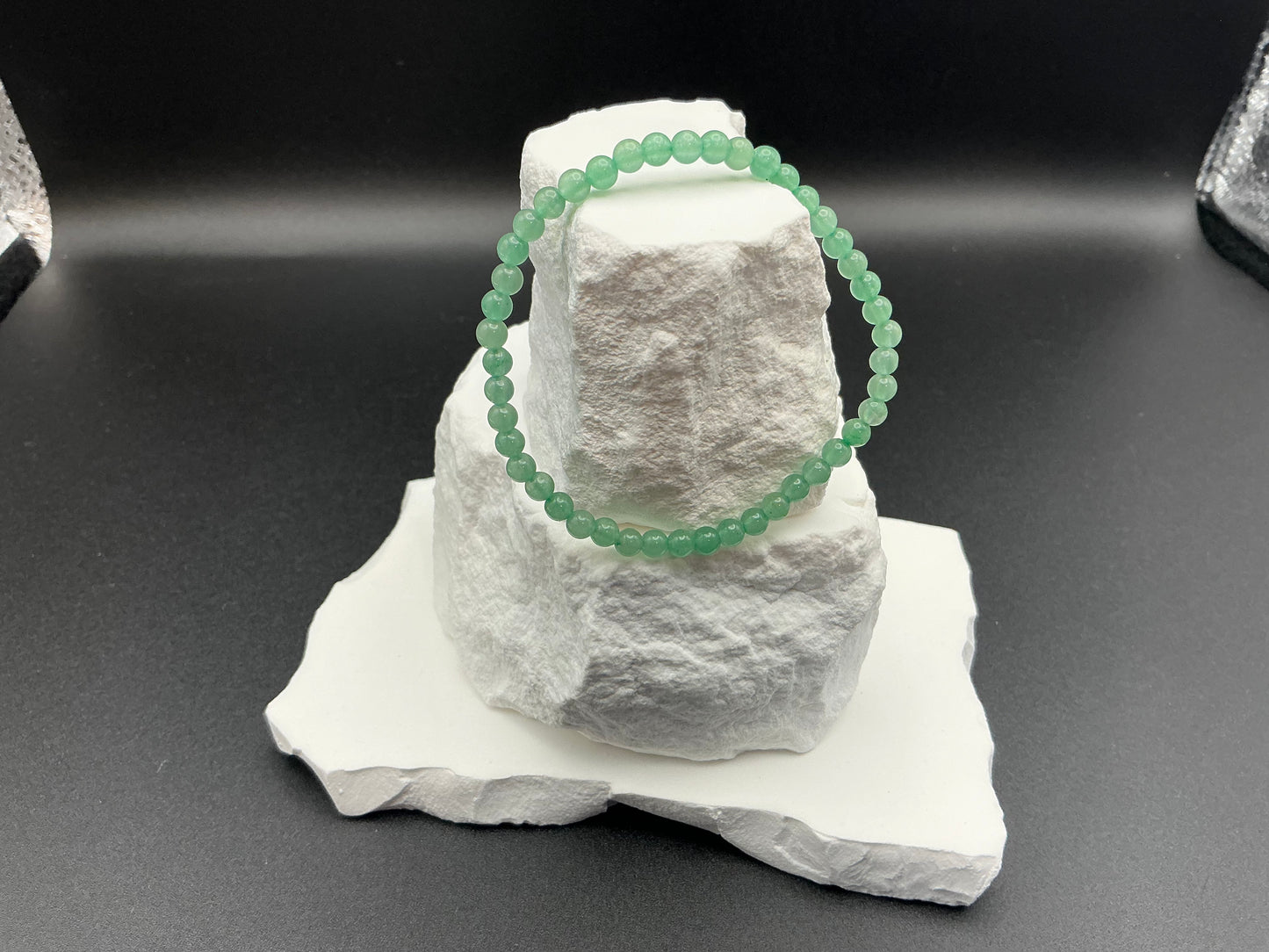 Natural Jade Bracelet 4mm Beads | Stretch Bracelet
