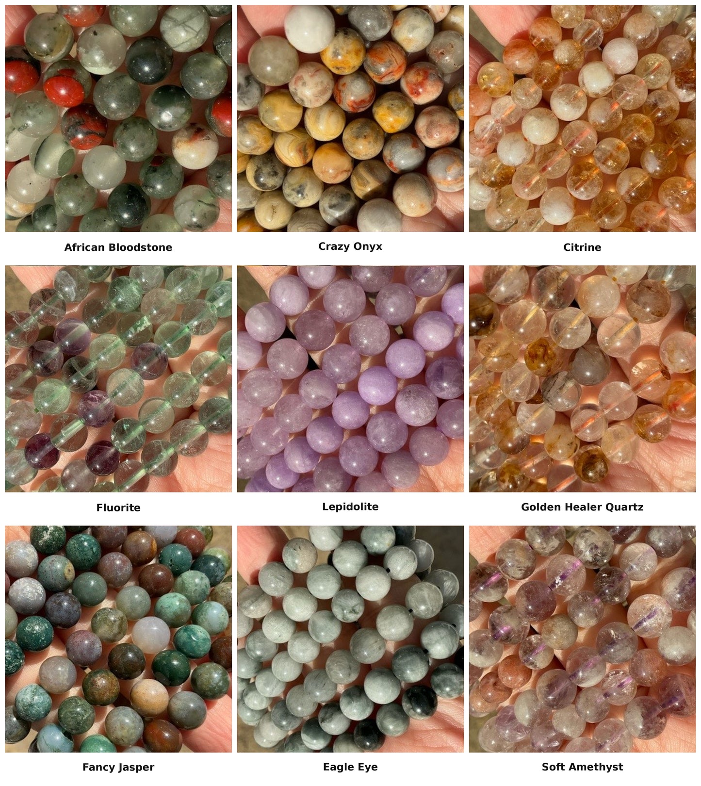 Natural Gemstone Bracelet, 8mm Crystal Beaded Bracelet, Choose Your Stone, Buy 3 Get 1 Free