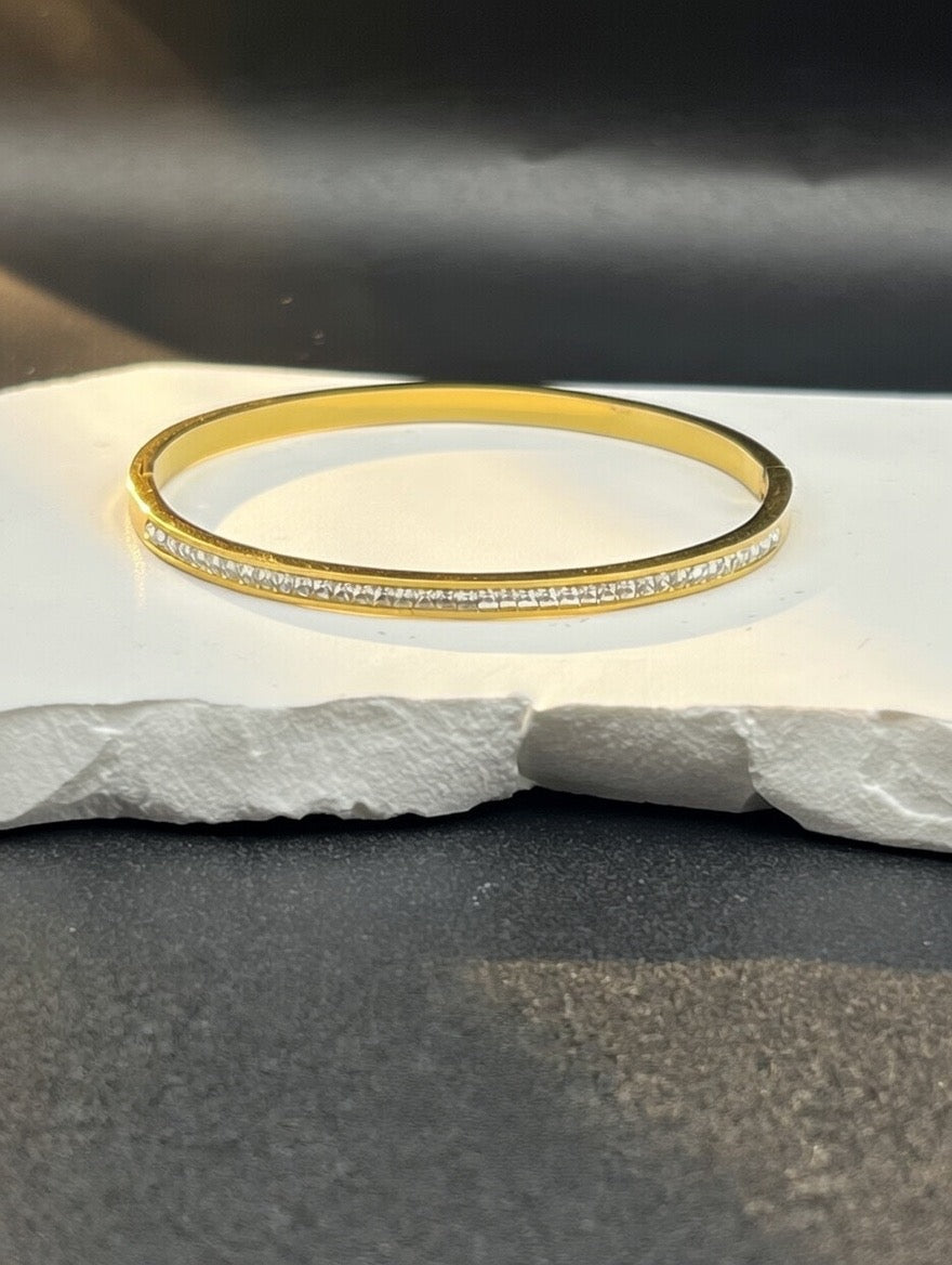 Slim Gold Bangle Bracelet