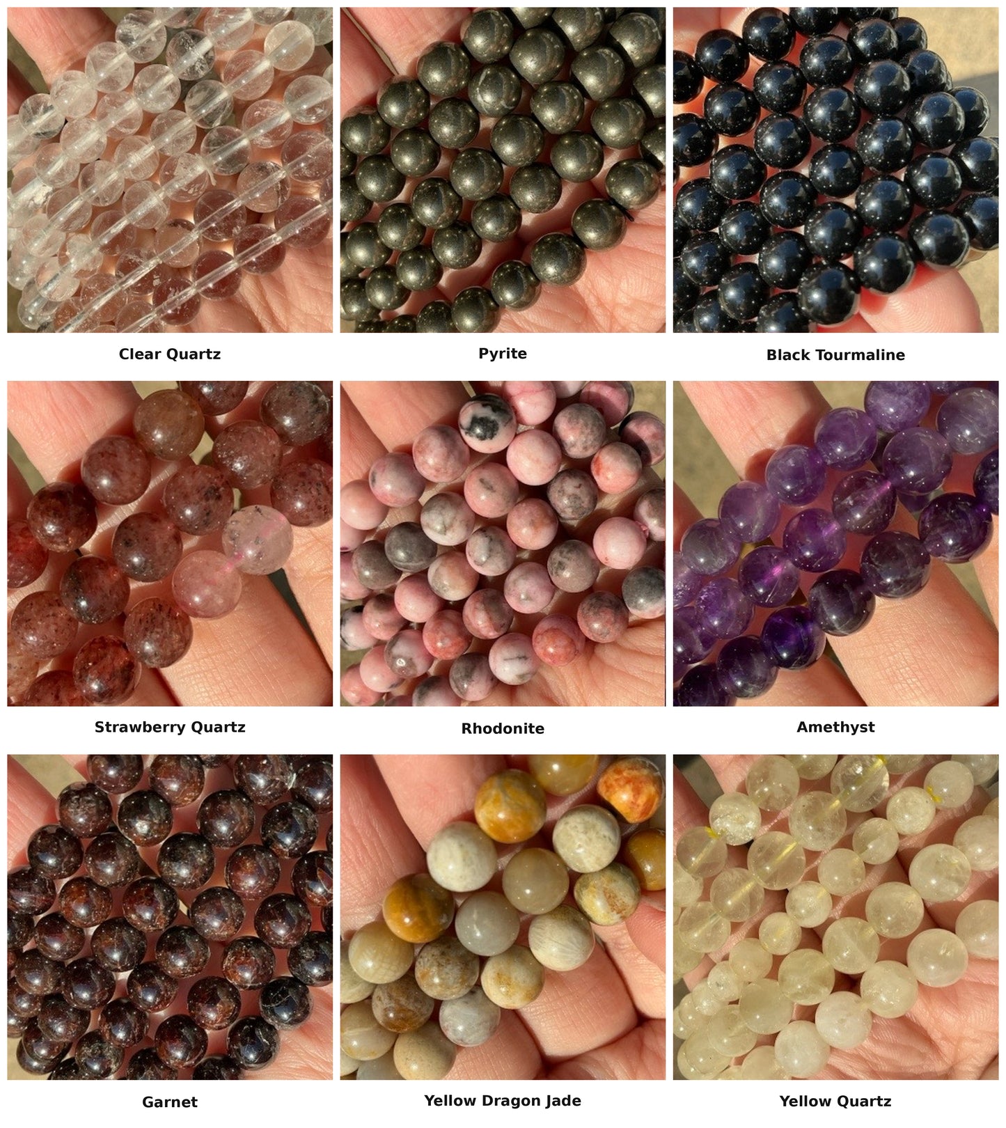 Natural Gemstone Bracelet, 8mm Crystal Beaded Bracelet, Choose Your Stone, Buy 3 Get 1 Free