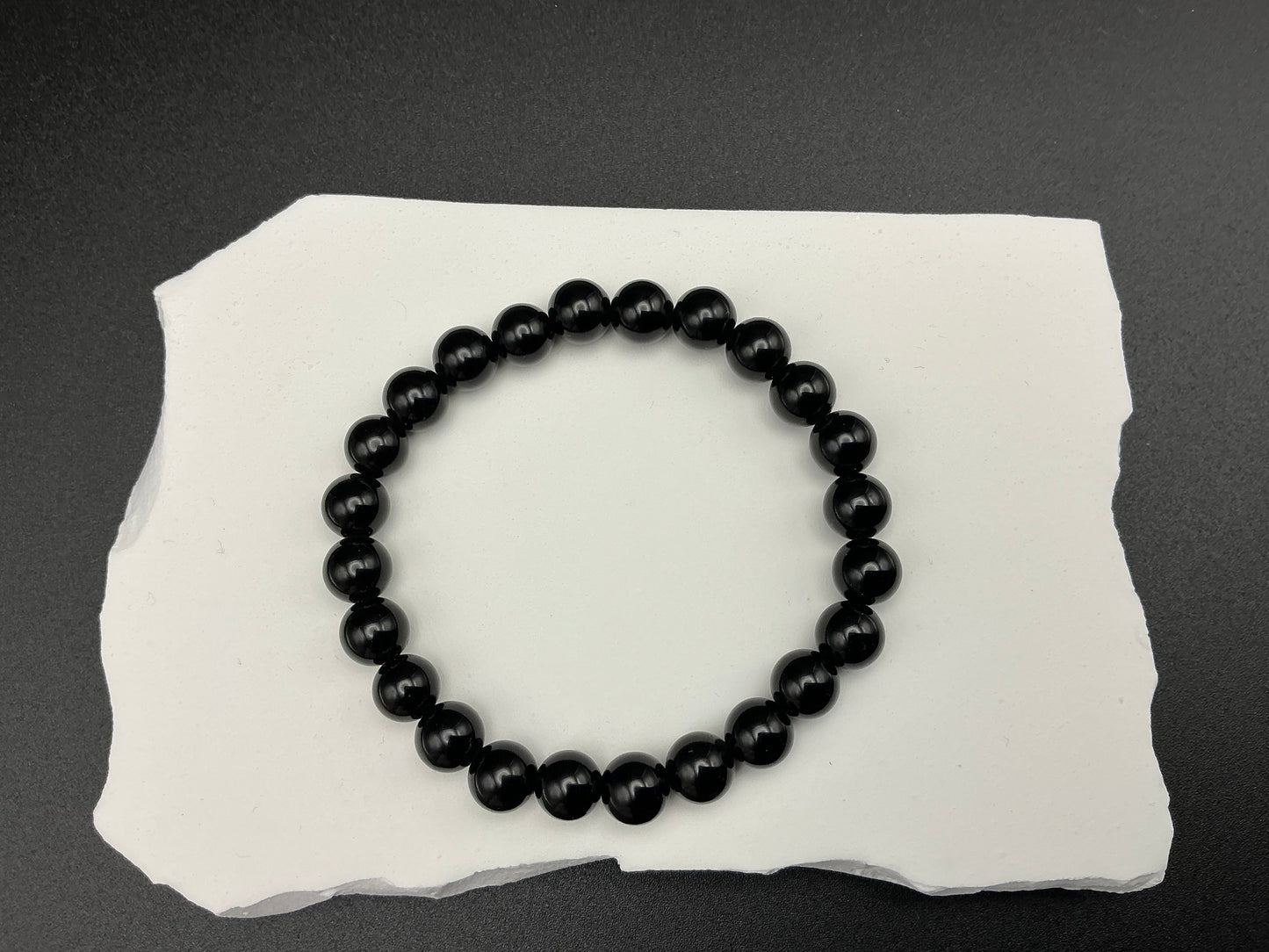 Black Tourmaline Bracelet (8mm) — Natural Stone Beads
