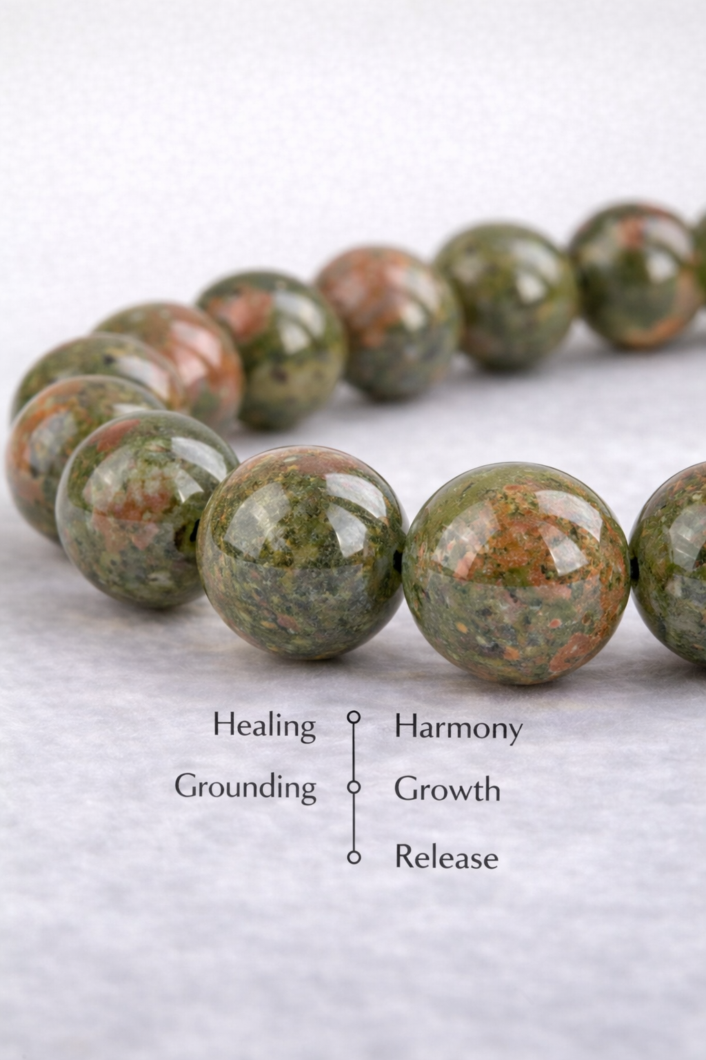 🌸 Unakite – The Stone of Emotional Healing &amp; Growth