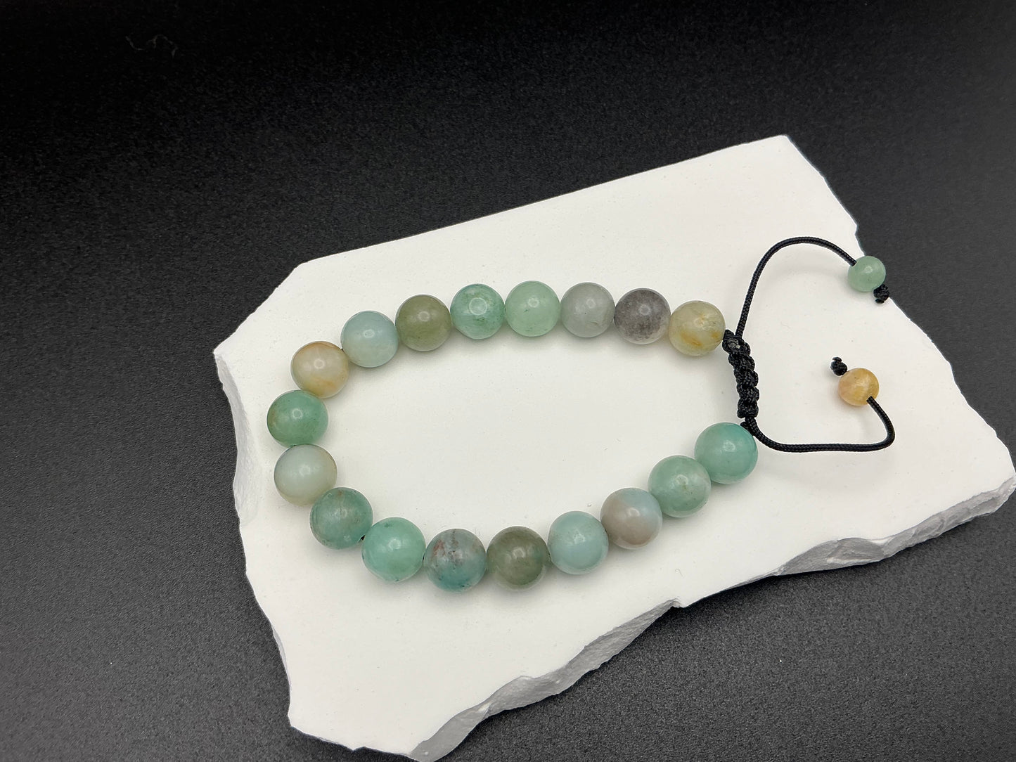 Amazonite Adjustable Bracelet – 10mm Natural Stone Beads