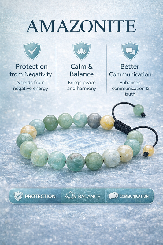 Amazonite Adjustable Bracelet – 10mm Natural Stone Beads