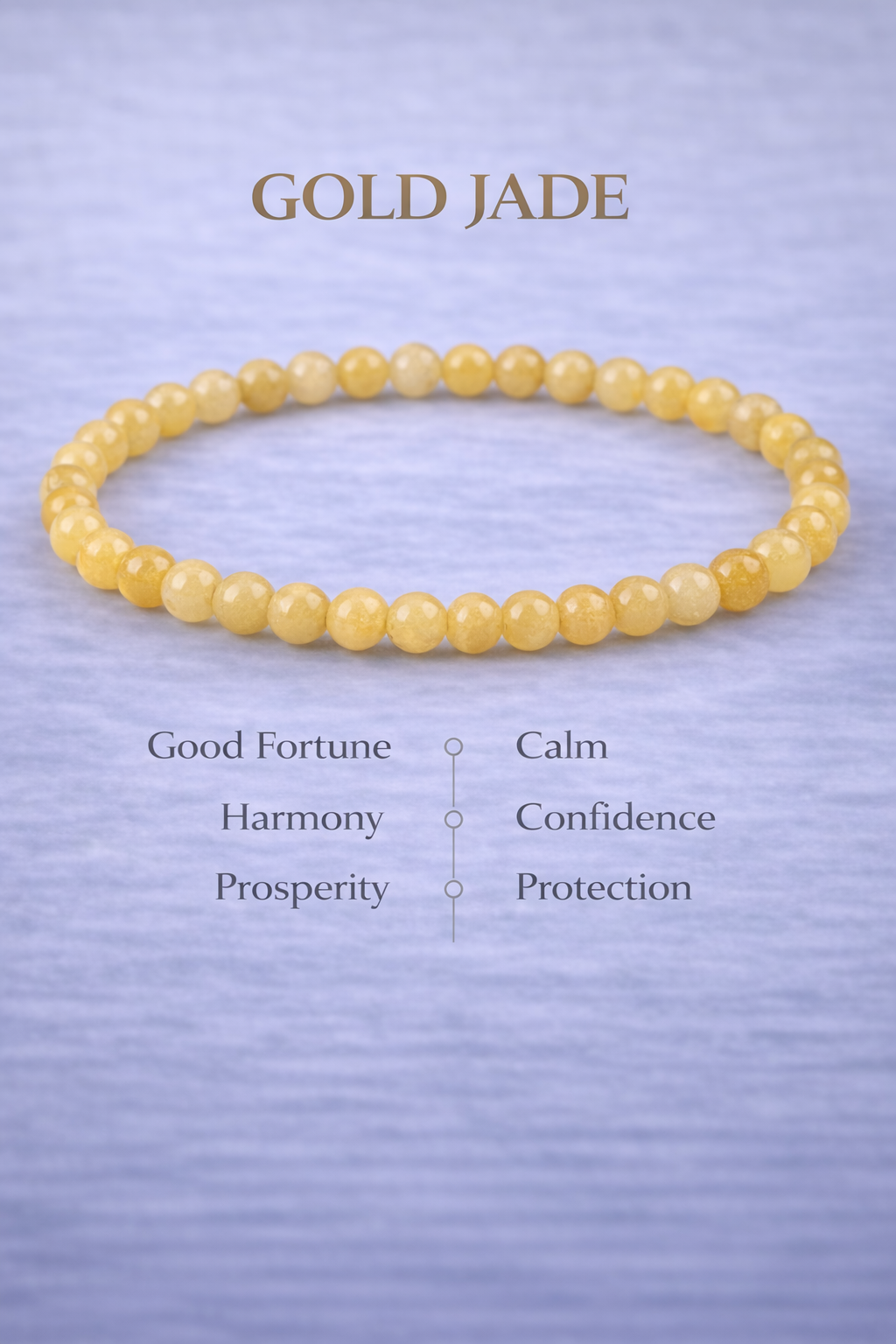 Gold Jade Bracelet 4mm Beads – Natural Stone