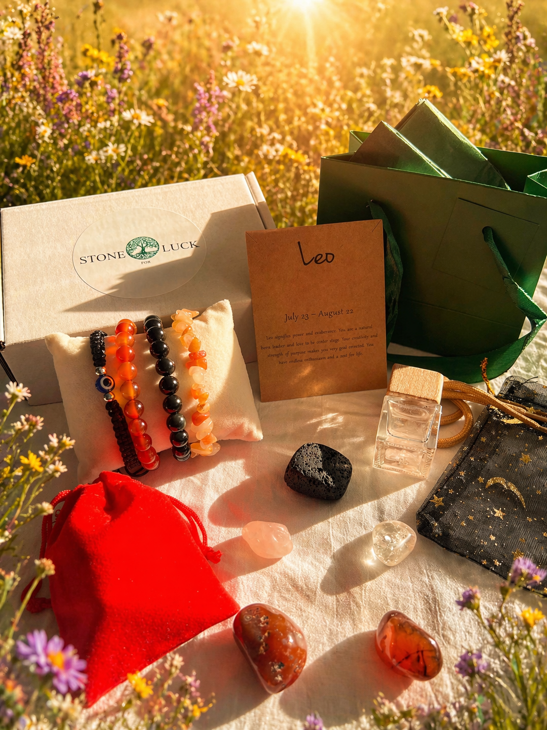 Zodiac Gift Box – Astrology Birthday Gift for All Zodiac Signs Natural stone