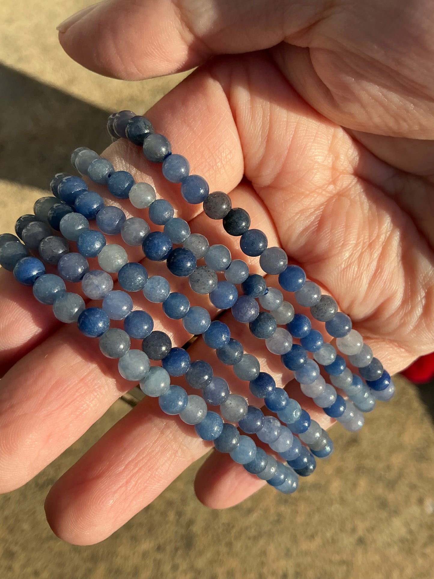Blue Aventurine Bracelet 4mm – Natural Stone