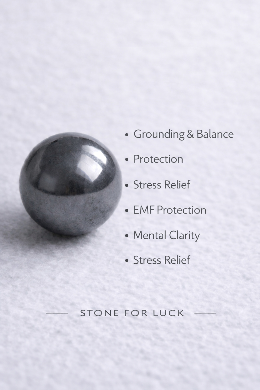 Hematite Bracelet 4mm Beads – Natural Stone