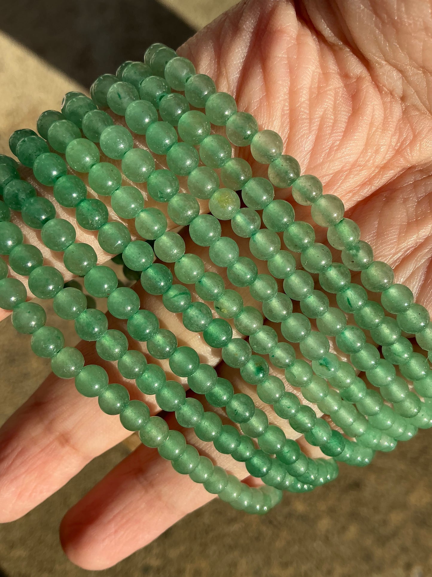 Natural Jade Bracelet 4mm Beads | Stretch Bracelet