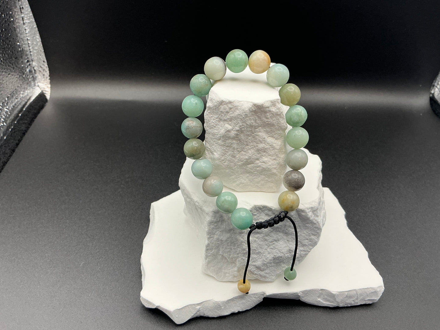 Amazonite Adjustable Bracelet – 10mm Natural Stone Beads