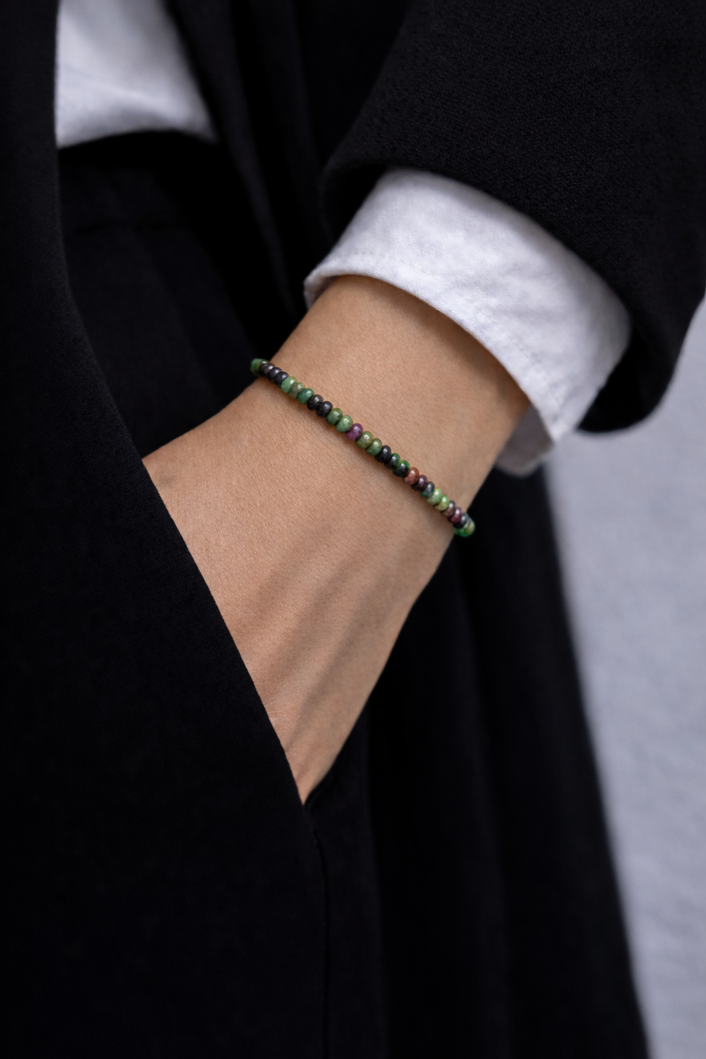 Ruby Zoisite Bracelet 4mm Beads – Natural Stone