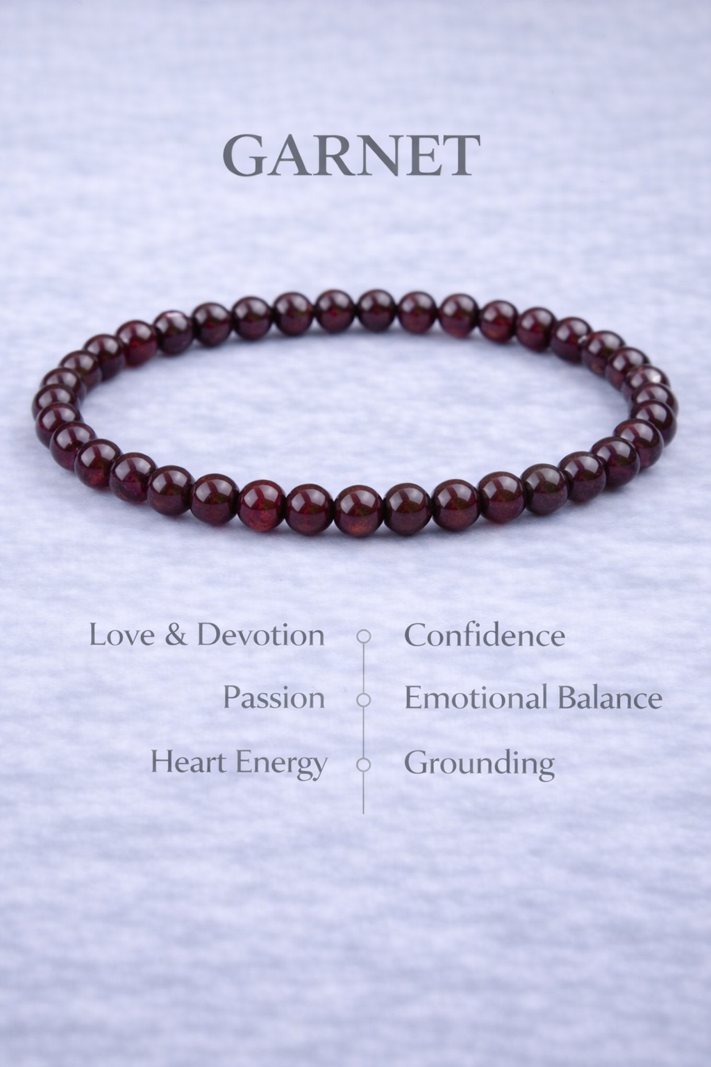 Garnet Bracelet 4mm Beads – Natural Stone