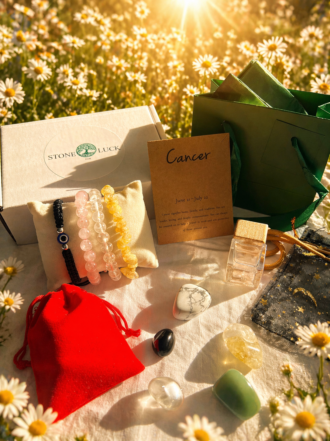 Zodiac Gift Box – Astrology Birthday Gift for All Zodiac Signs Natural stone