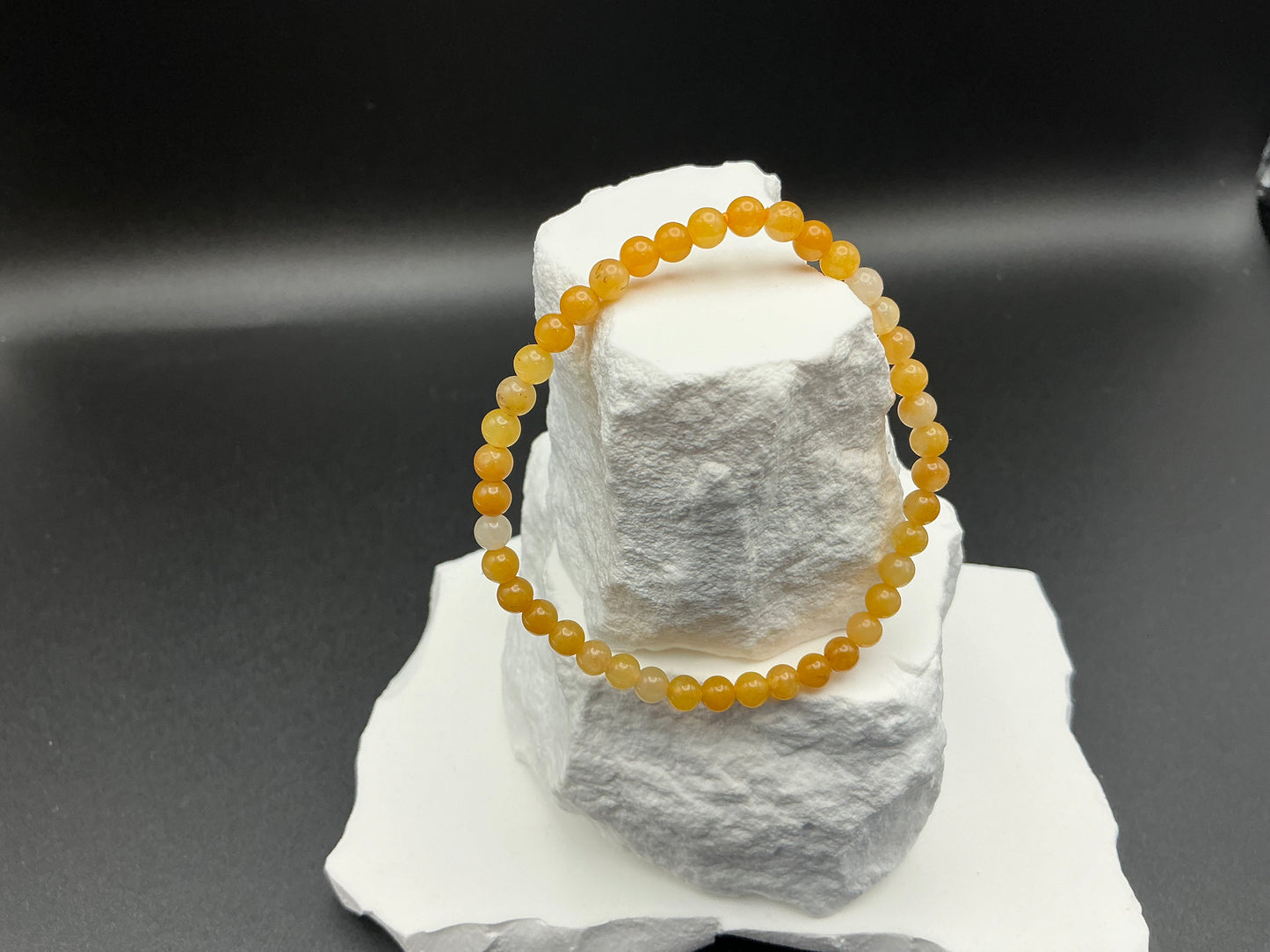 Gold Jade Bracelet 4mm Beads – Natural Stone