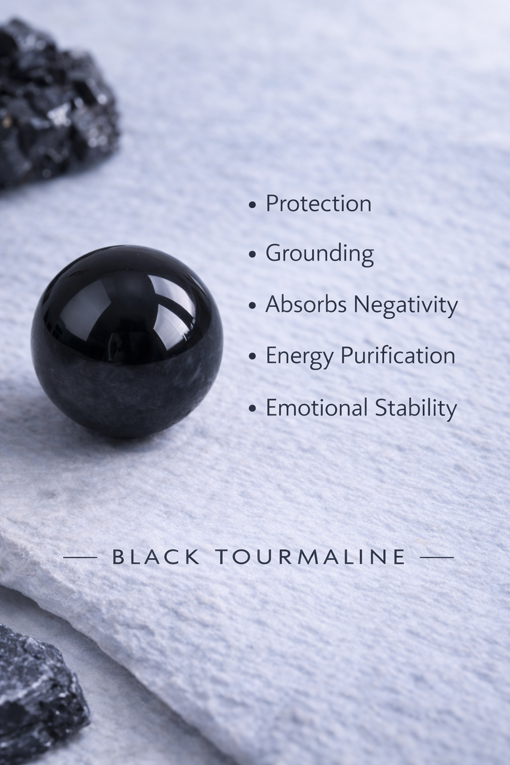 Black Tourmaline Bracelet (8mm) — Natural Stone Beads