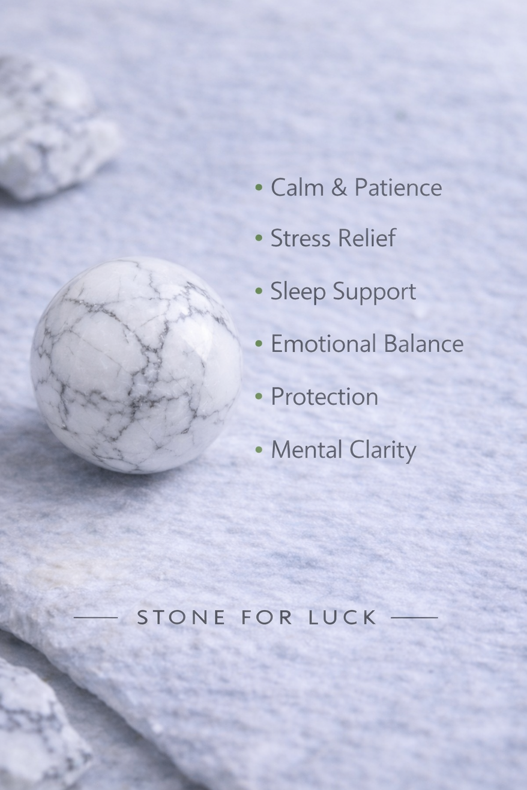 Howlite Bracelet 4mm Beads – Natural Stone