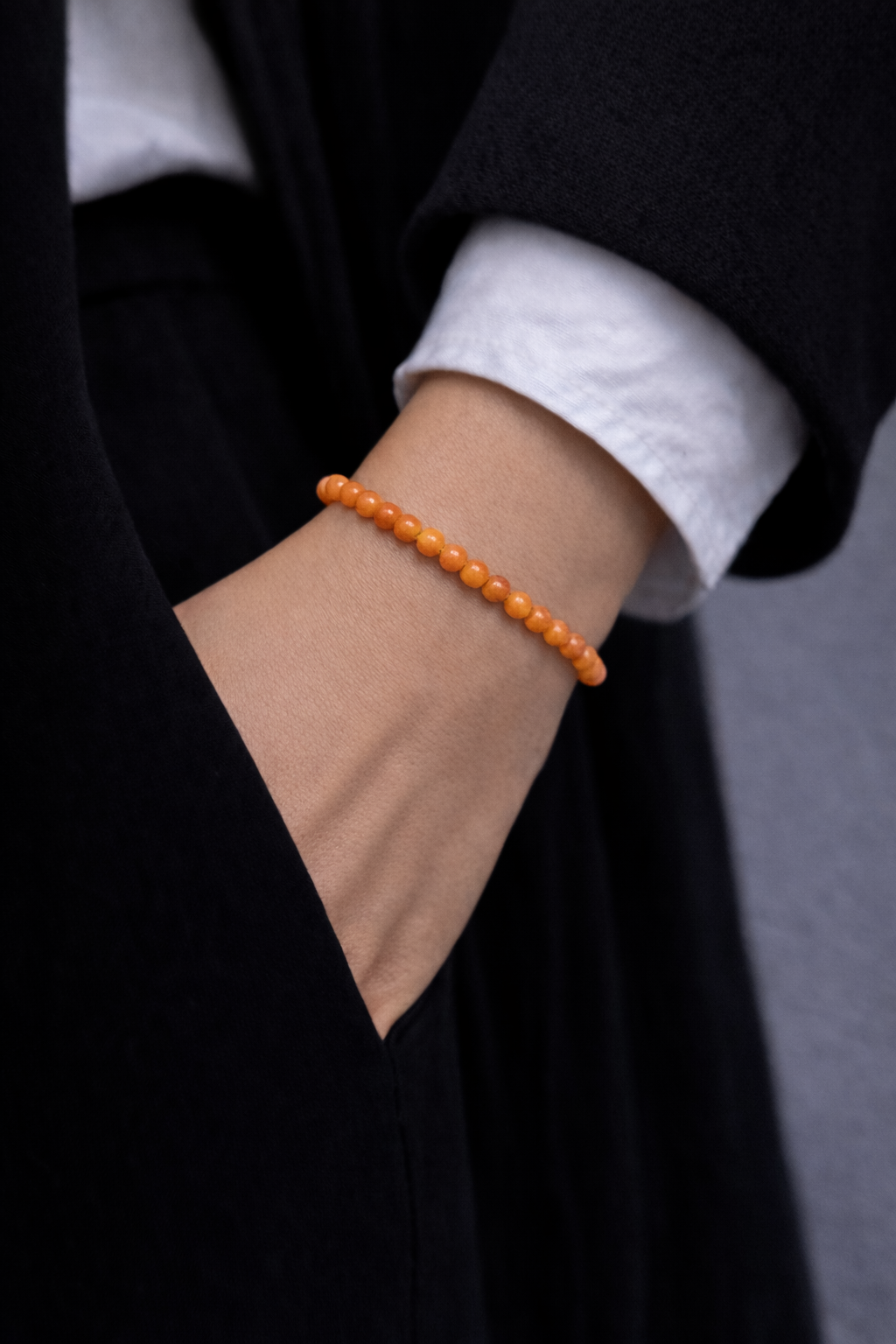 Orange Aventurine Bracelet 4mm Beads – Natural Stone