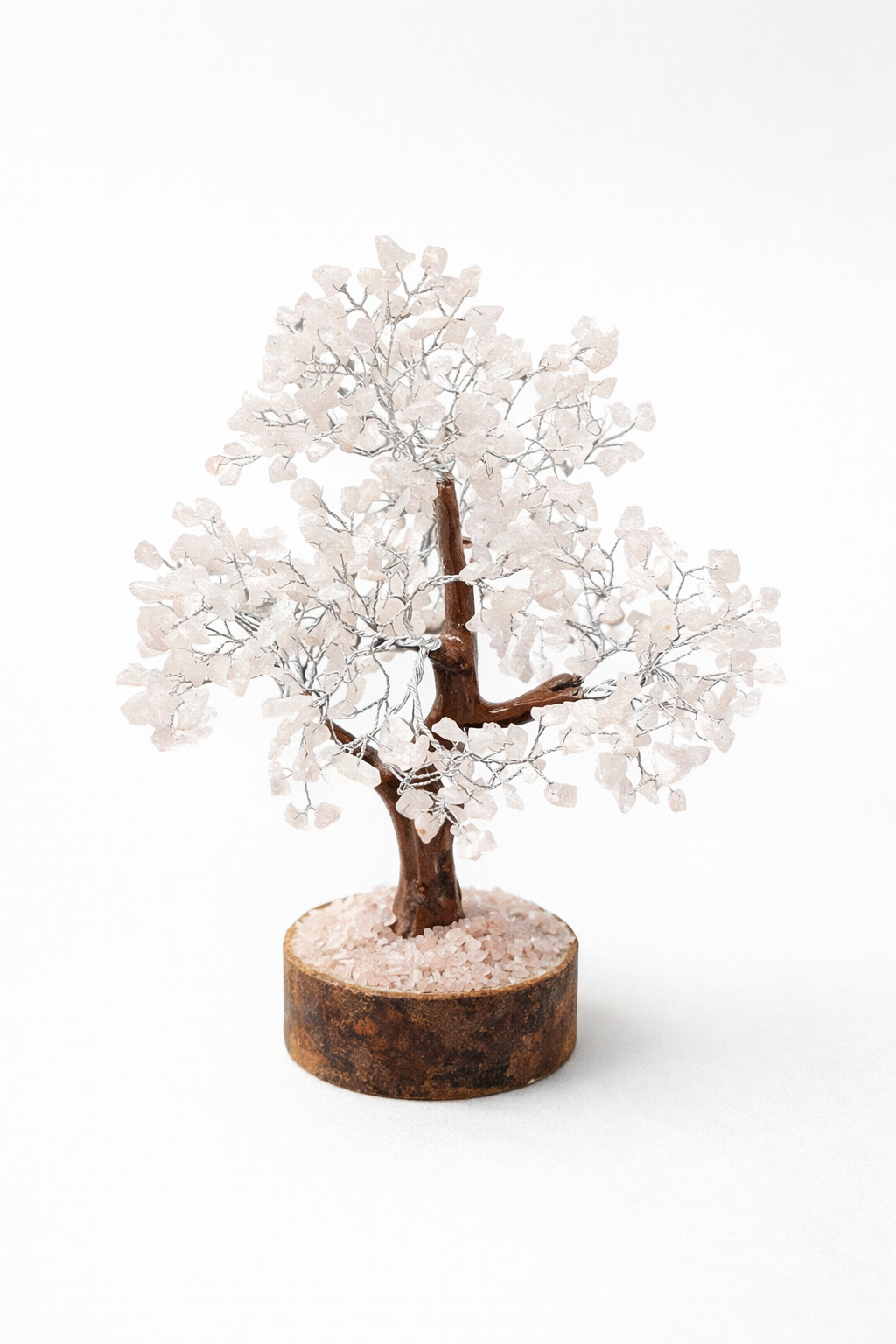 Rose Quartz Tree of Life — Luxury Crystal Decor (10 in)