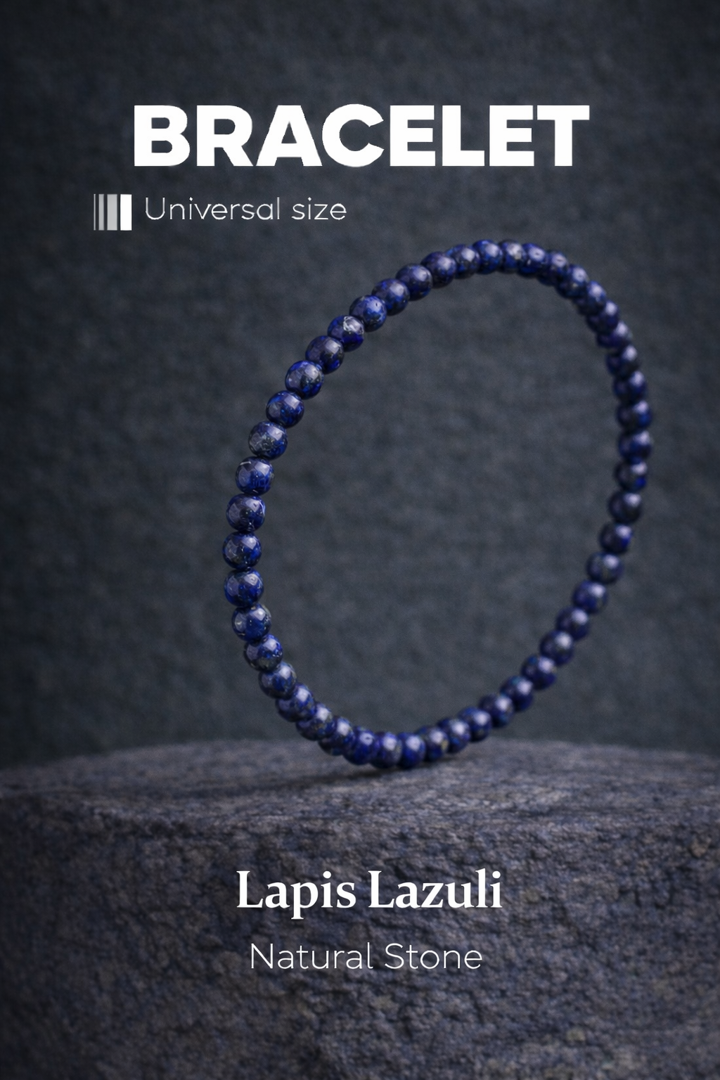Lapis Lazuli Bracelet 4mm Beads – Natural Stone
