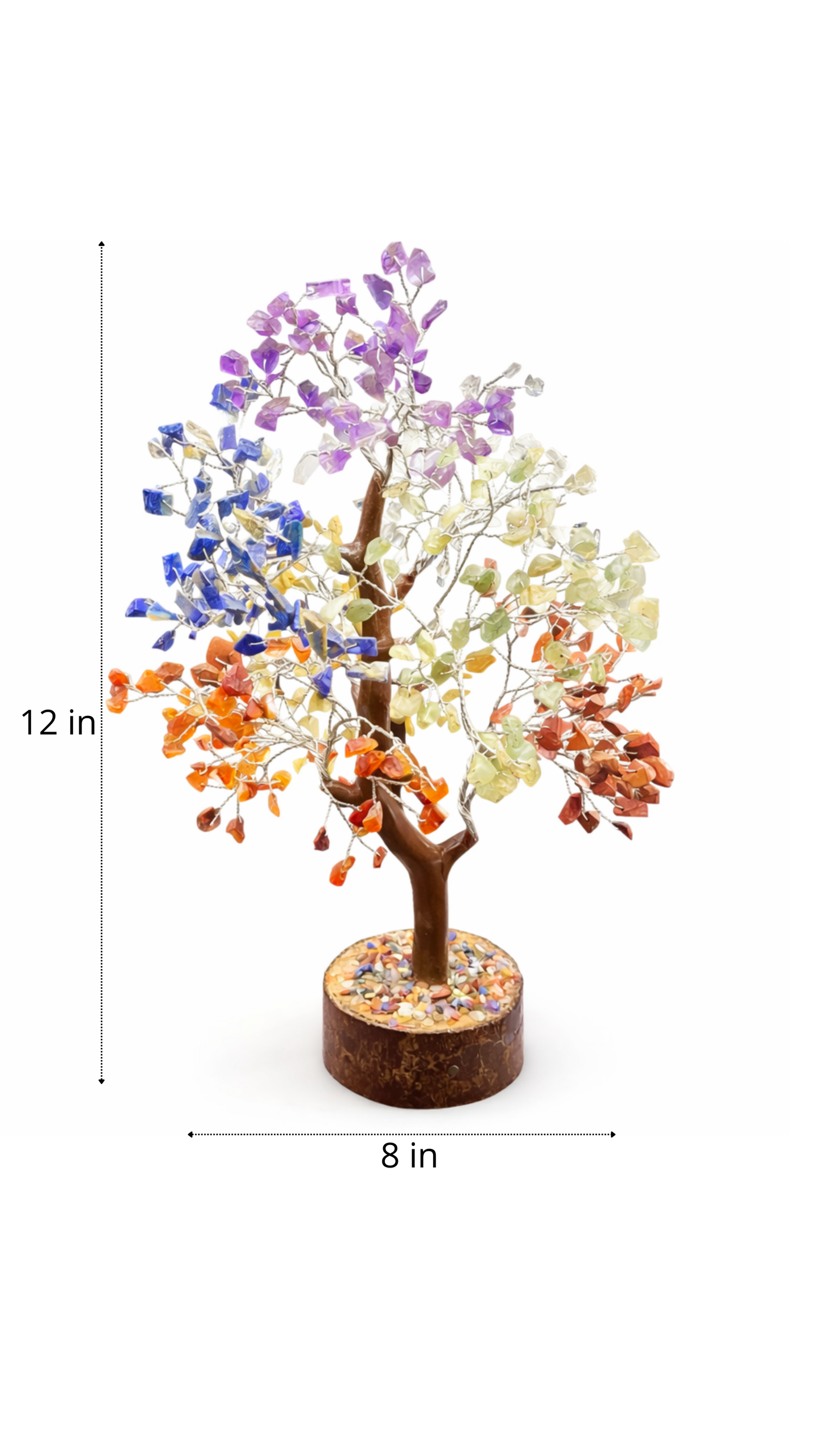 Tree of Life – 7 Chakra Gemstone Tree, 12” (Home & Office Decor)