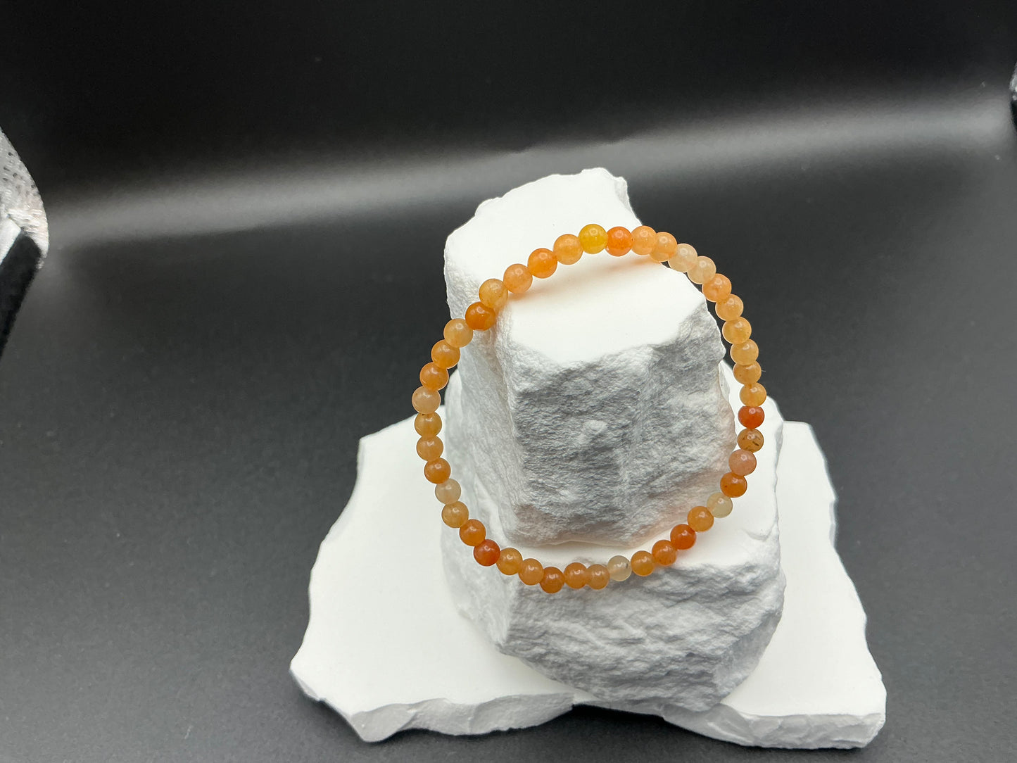 Orange Aventurine Bracelet 4mm Beads – Natural Stone