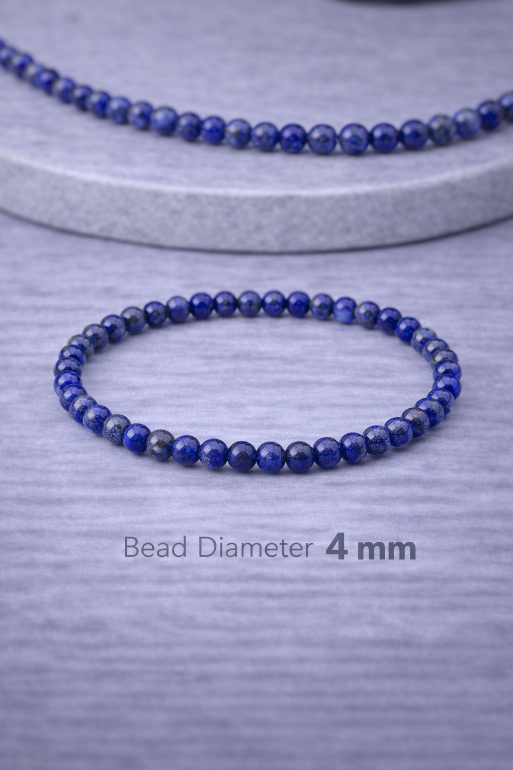 Lapis Lazuli Bracelet 4mm Beads – Natural Stone