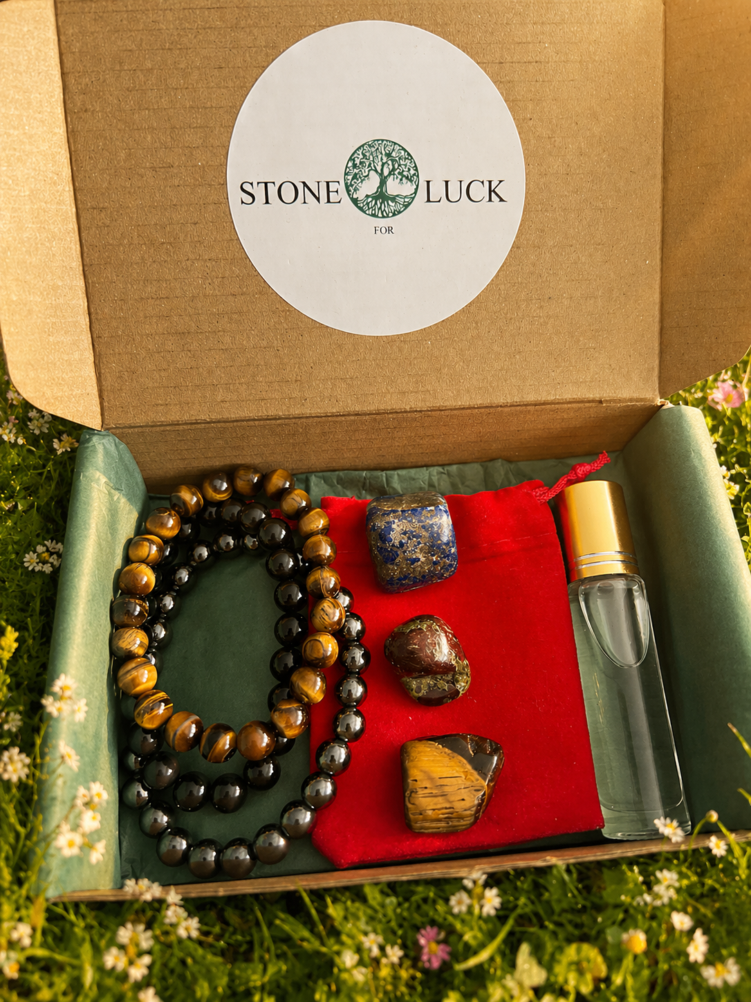 Gift Box for Him, Men’s Bracelet Gift Set, Perfume Oil for Men, Birthday Gift Box for Husband or Dad