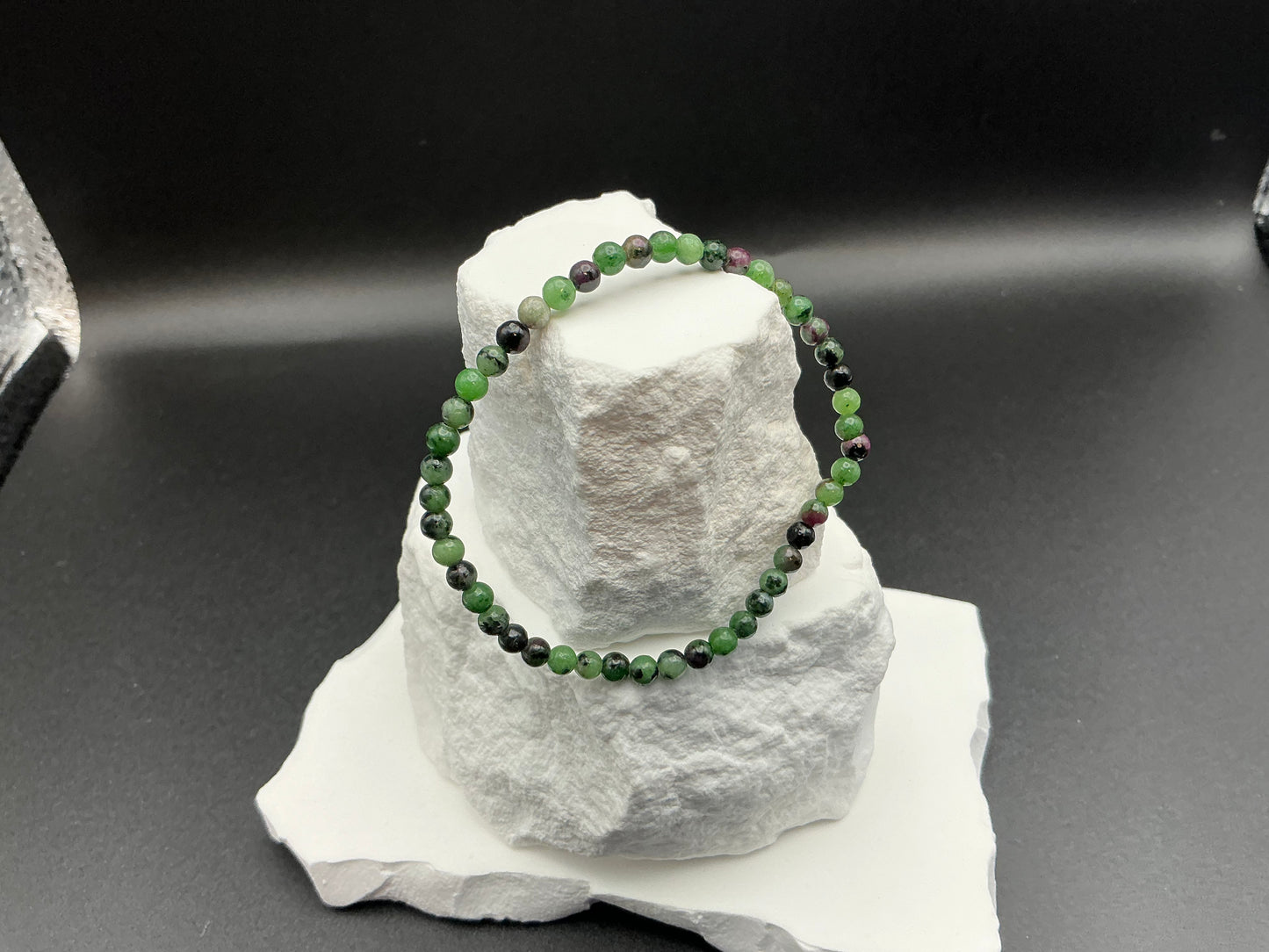 Ruby Zoisite Bracelet 4mm Beads – Natural Stone