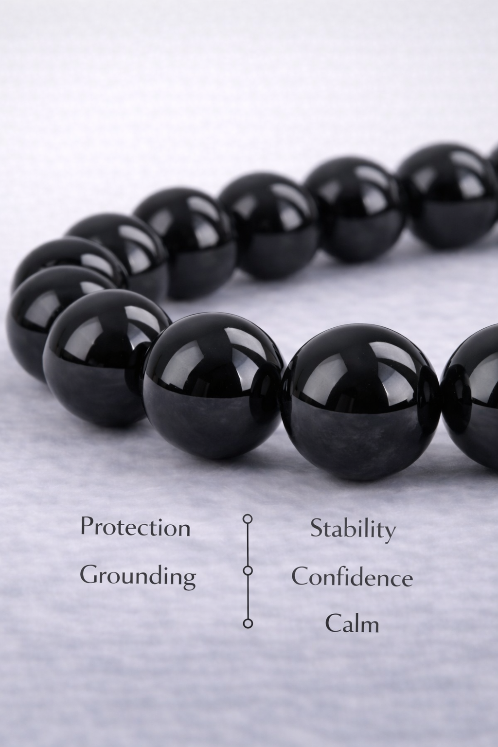 Black Tourmaline Bracelet (8mm) — Natural Stone Beads