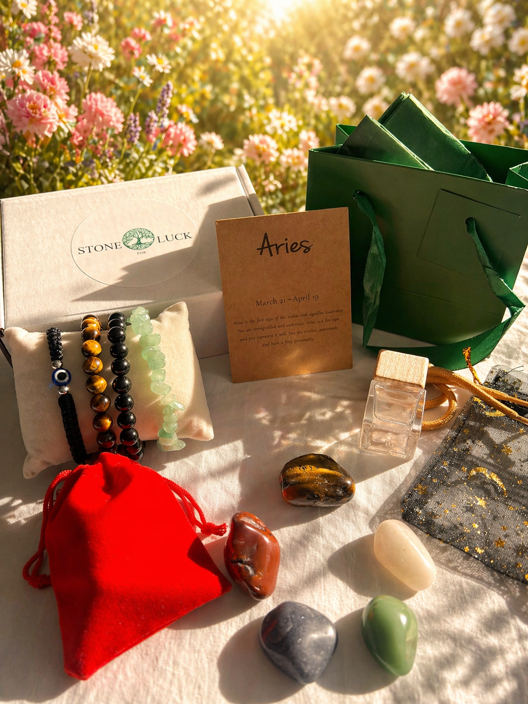 Zodiac Gift Box – Astrology Birthday Gift for All Zodiac Signs Natural stone