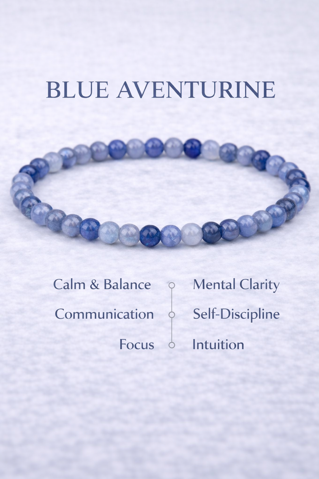 Blue Aventurine Bracelet 4mm – Natural Stone