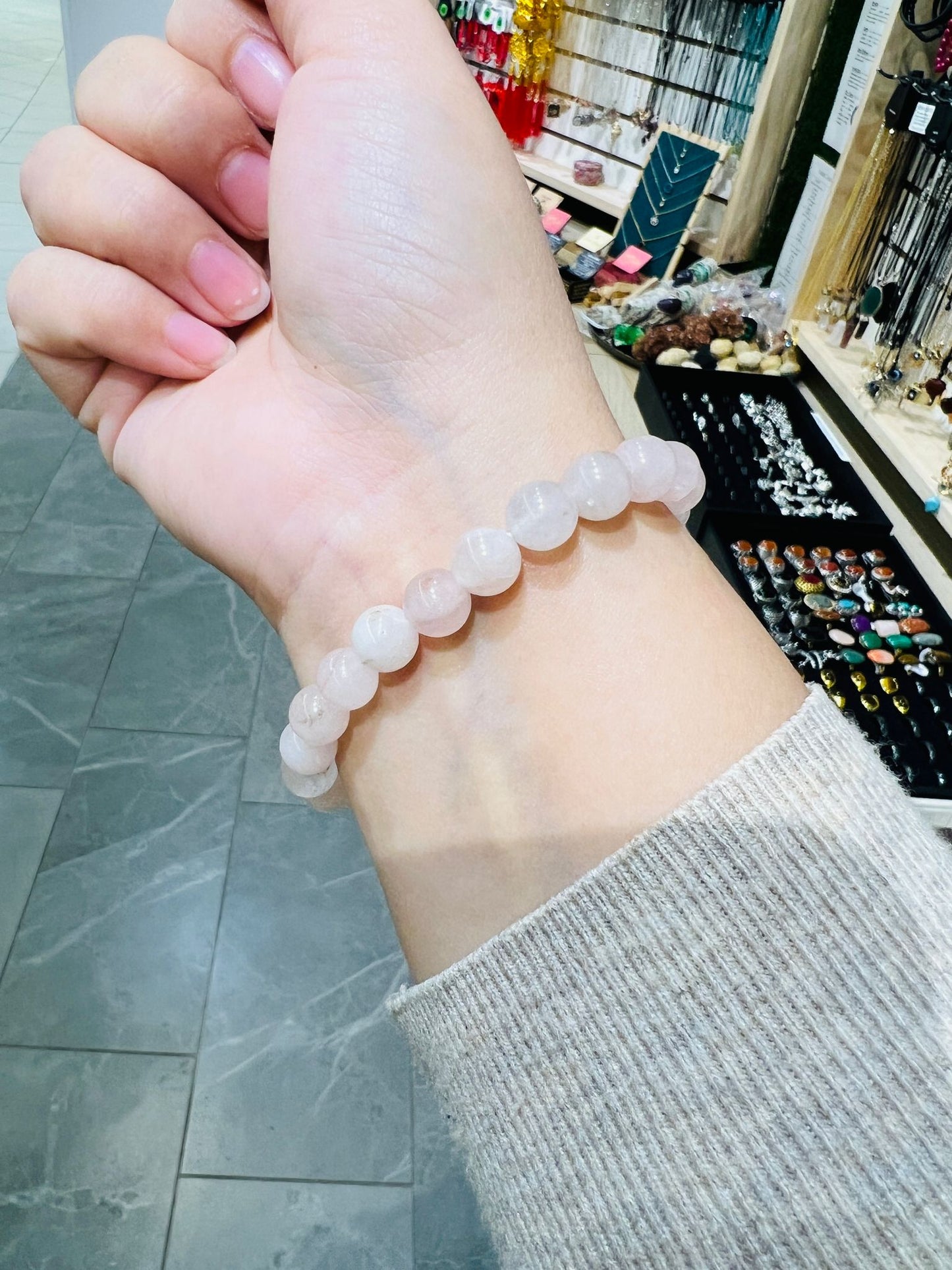 🌸 Rose Quartz Bracelet | Love, Harmony & Inner Peace